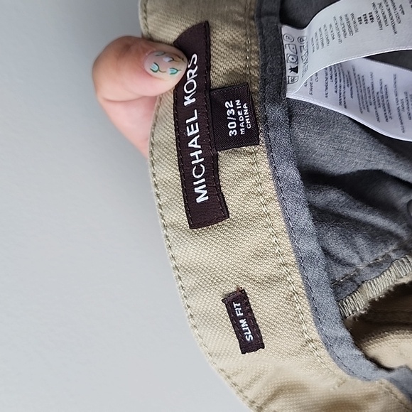 Michael Kors Lightweight Cotton Slim Fit Chino Trousers - Picture 9 of 11